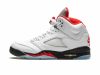 Youth Air Jordan 5 Retro GS “Fire Red Silver Tongue”